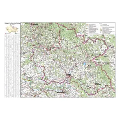 Kraj - Královéhradecký -ZES- 1:125 000 - nástěnná mapa