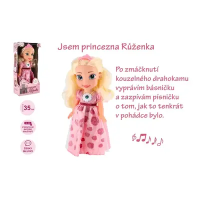 Panenka princezna Růženka 35 cm, česky mluvící na baterie