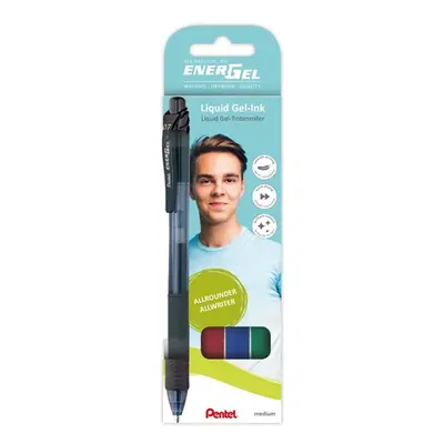 Pentel EnerGel BL107 Gelový roller 0,7 mm - sada 4 barev, základní