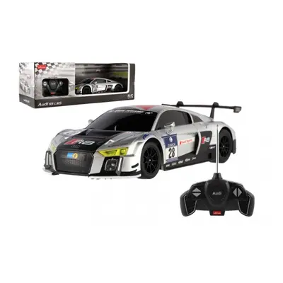 Auto RC Audi R8, plast, 28 cm, stříbrné 27 MHz na dálk. ovládání, na baterie