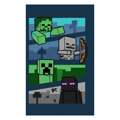 Jerry Fabrics fleecová deka Minecraft "Mobs and Shadows"