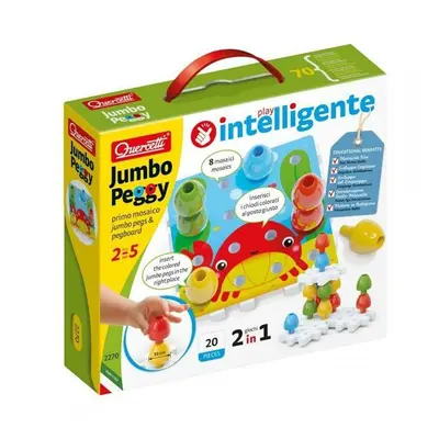 Quercetti Jumbo Peggy jumbo pegs & pegboard – mozaika s velkými kolíčky