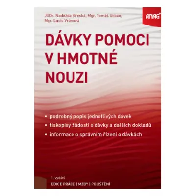 Dávky pomoci v hmotné nouzi 2019 - Mgr. Tomáš Urban, Mgr. Lucie Vránová, JUDr. Naděžda Břeská