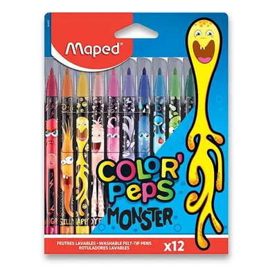 Dětské fixy MAPED Color'Pep´s Monster - 12 barev