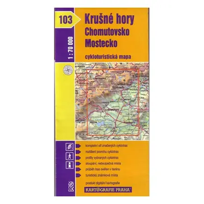 Krušné hory - Chomutovsko, Mostecko - cyklo KP č.103 - 1:70t