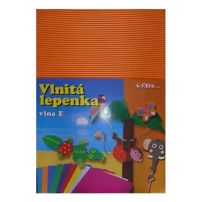 Vlnitý papír 260g - 34,5 × 24,5 cm - 10 listů - oranžová