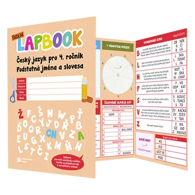 Český jazyk 4 - školní lapbook - podstatná jména a slovesa