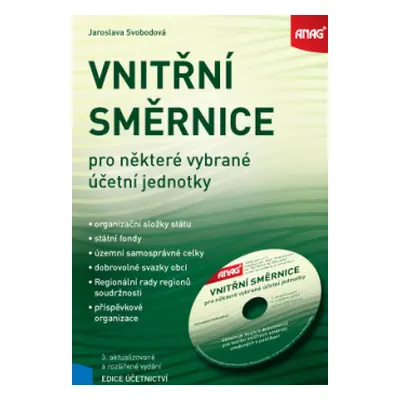 Vnitřní směrnice pro některé vybrané účetní jednotky - Jaroslava Svobodová