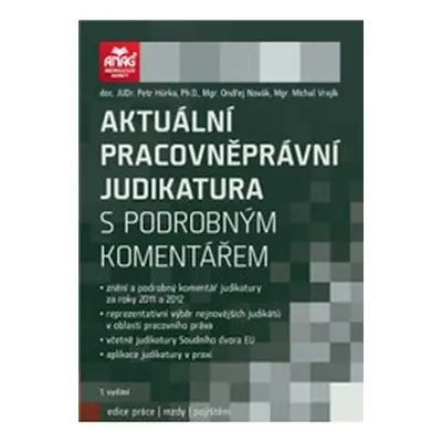 Aktuální pracovněprávní judikatura s podrobným komentářem - Petr Hůrka, Ondřej Novák, Michal Vra