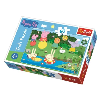 Puzzle Prasátko Peppa Prázdninová zábava 60 dílků