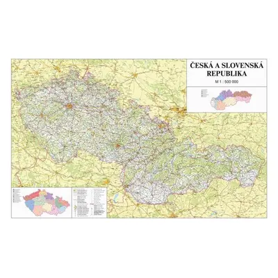 Česká a Slovenská republika - 1:500 000 - nástěnná mapa /ZES/