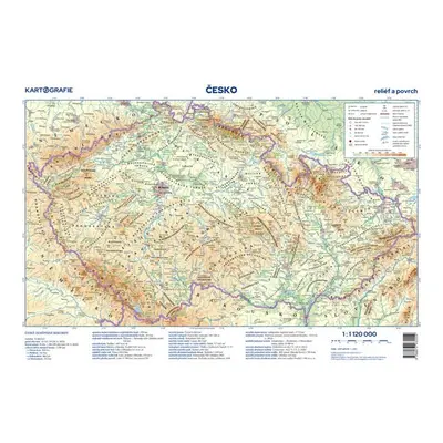 Podložka - Česká republika - příruční mapa- 1:1 120 000