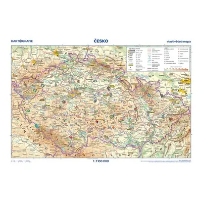 Česko – příruční vlastivědná mapa 1:1,1 mil.