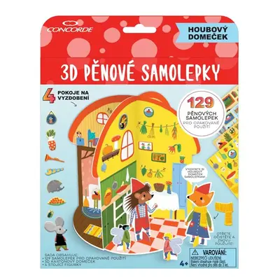 3D pěnové samolepky CONCORDE Houbový domeček