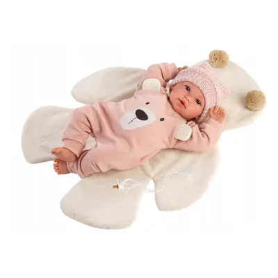 Llorens 63644 NEW BORN - realistická panenka miminko se zvuky a měkkým látkovým tělem - 36 cm