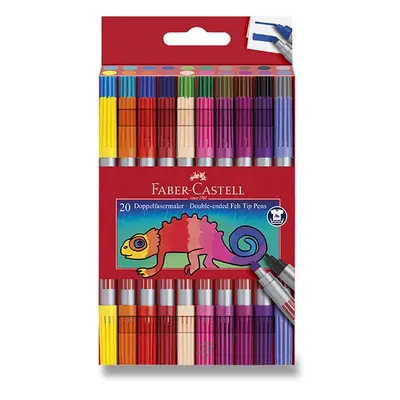 Dětské oboustranné fixy Faber-Castell - 20 barev