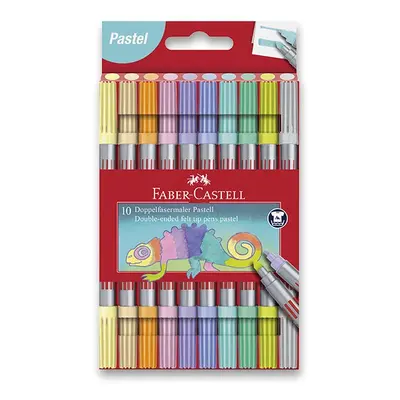 Oboustranné dětské fixy Faber-Castell Pastel - 10 barev