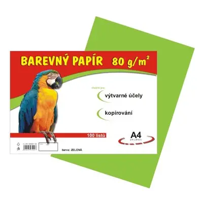 Barevný papír A4 80 g - 100 ks - zelený