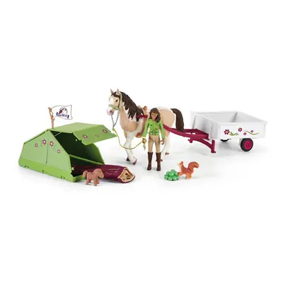 Schleich 42533 Sarah s koníkem a zvířátky kempují