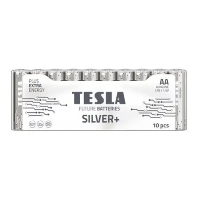 Alkalická tužková baterie AA Tesla SILVER+ 10 ks