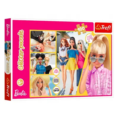 Puzzle Třpytivá Barbie, 100 dílků