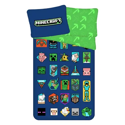 Jerry Fabrics dětské povlečení Minecraft "Badges"