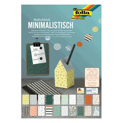 Folia Blok barevných papírů 24 × 34 cm MINIMALISMUS