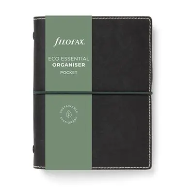 Kroužkový diář 2024 Filofax Eco Essentials kapesní - dark ebony