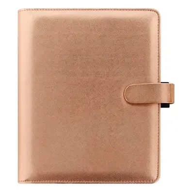 Filofax Kroužkový diář 2025 Saffiano Metallic A5 - Rose Gold