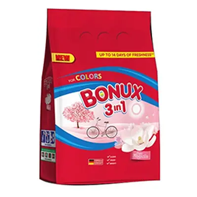 Bonux prací prášek 3v1 Color Magnolia - 6 kg (80 dávek)