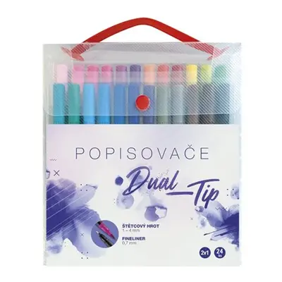 Sada popisovačů CONCORDE Dual-Tip, 24 ks box