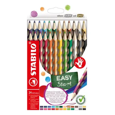 STABILO EASYcolors P Pastelky pro praváky - sada 24 barev