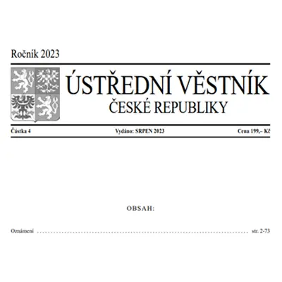 Ústřední věstník ČR 2023/004