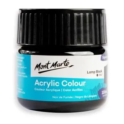 Akrylová barva Mont Marte,100ml, černá (Lamp Black)