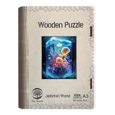 Dřevěné puzzle WOODEN svět medúz - 300 dílků