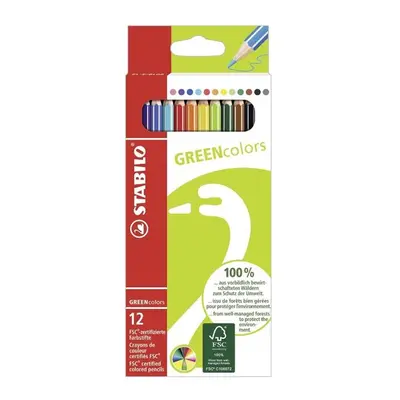 STABILO GREENcolors Pastelky - sada 12 barev