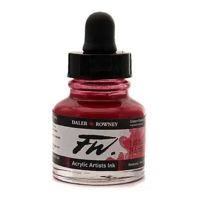 Umělecká akrylová tuš Daler Rowney 29,5 ml - Crimson