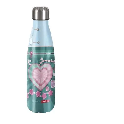 Izolovaná láhev na pití z nerezové oceli 0,5 l - Glitter Heart Hazle