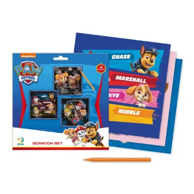 Škrabací obrázek 3 ks barevný Tlapková patrola/ Paw Patrol