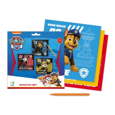 Škrabací obrázek 3 ks barevný Tlapková patrola/ Paw Patrol