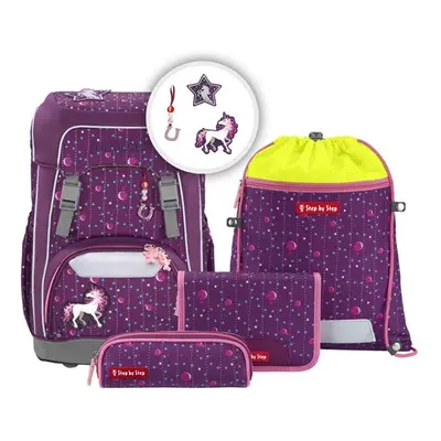 Školní batoh GIANT pro prvňáčky - 5dílný set, Step by Step Dreamy Unicorn Nuala, certifikát AGR