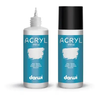 Akrylová barva DARWI ACRYL OPAK 80 ml, metalická stříbrná