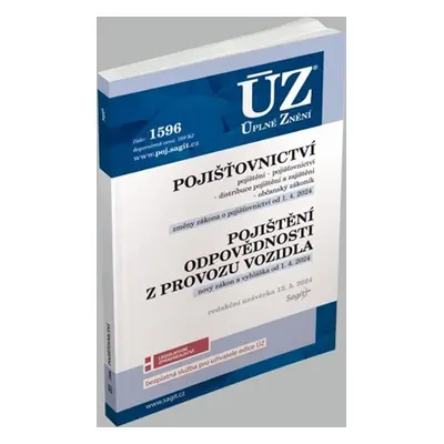 ÚZ 1596 / Pojišťovnictví, pojištění odpovědnosti z provozu vozidla