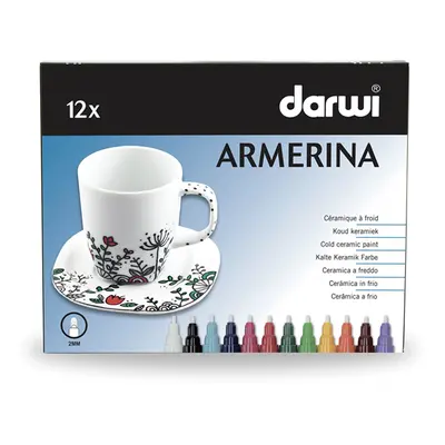 DARWI ARMERINA fixy na porcelán bez vypalování - sada 12 × 6 ml/2 mm