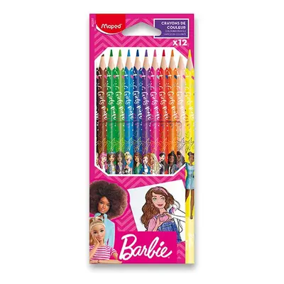 Pastelky MAPED Barbie - sada 12 barev