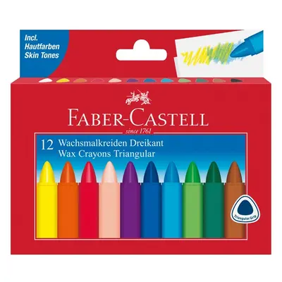 Voskovky Faber-Castell trojhranné, 12 ks