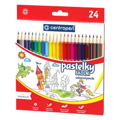 Centropen Školní pastelky - sada 24 barev