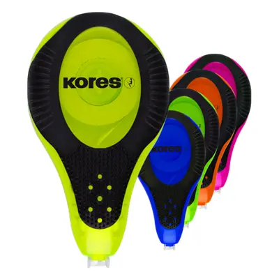 Kores Korekční strojek 2WAY Neon 8 m × 4,2 mm - mix barev