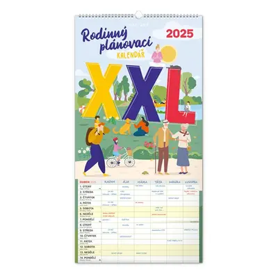 Rodinný plánovací kalendář 2025 nástěnný XXL