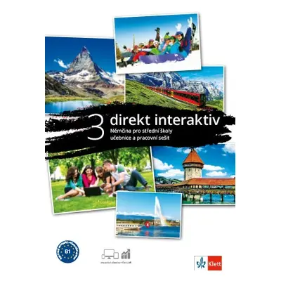 Direkt interaktiv 3 (B1) – učebnice s prac. sešitem + MP3/Videa ke stažení + žák. licence (18 mě